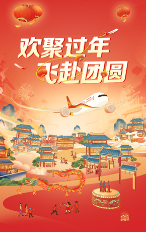 欢聚过年 飞赴团圆